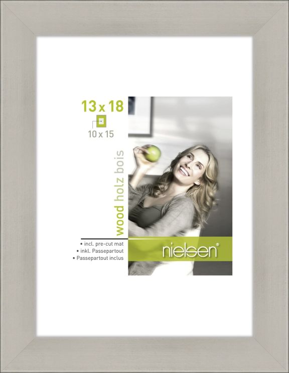 Accent Holz Fotokader Apollon 13x18 cm Silber 8988005 NIEL 1 39135