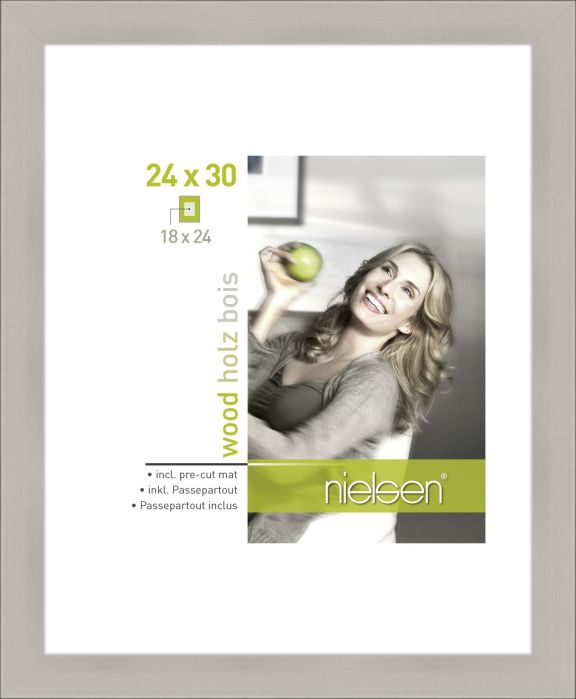 Accent Holz Fotokader Apollon 24x30 cm Silber 8988010 NIEL 1 39210