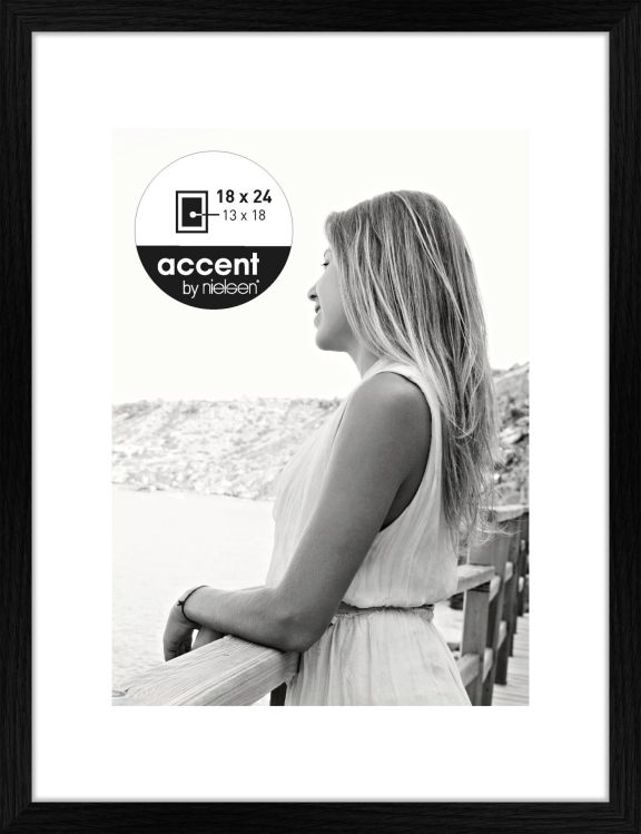 Accent Holz Fotokader Aura 18x24 cm Zwart 1134000 NIEL 1 39260