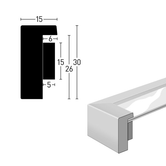 Accent Holz Fotokader Aura 30x40 cm Eik 1130002 NIEL 1 1209