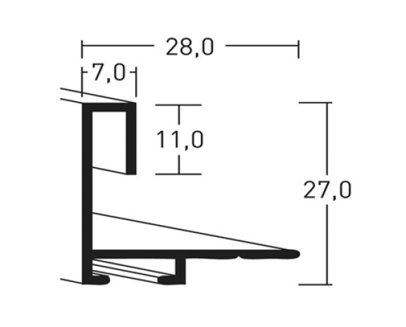 Profiel 271 250 El Zwart 28 cm 1 37695
